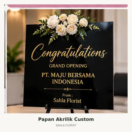 Papan Bunga Akrilik Klender